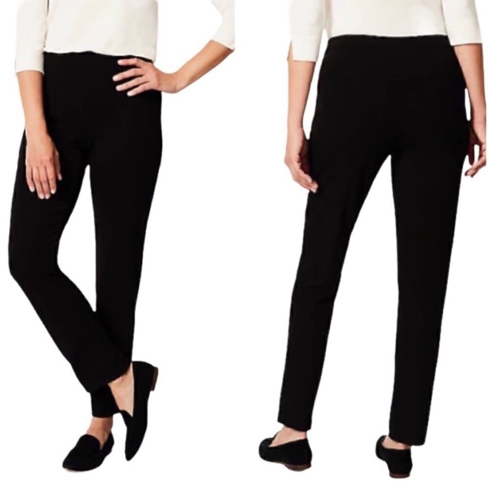 J. Jill Wearever collection seamed ankle black pant size medium rayon spandex